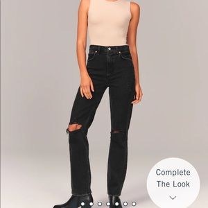 Ultra high rise 90s straight jeans